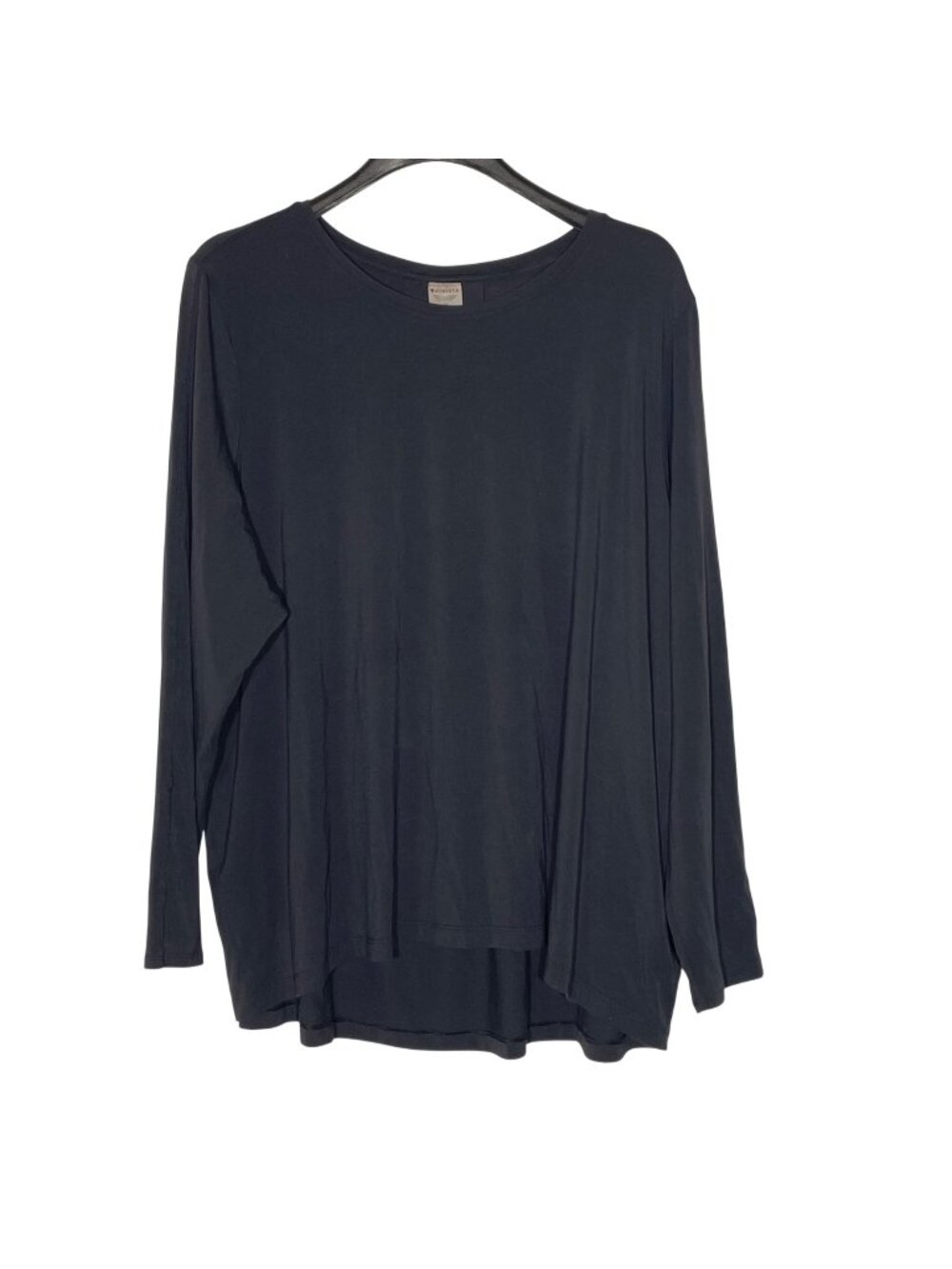 Athleta With Ease Top Sz 1X Black Drapey Luxe Minimalist Yoga